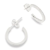 Orecchini Domar Gioielli Donna Orecchino cerchio argento 925 con zirconia cubica in Argento Cubic Zirconia EZB111247